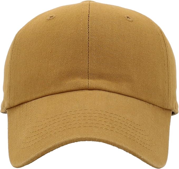 KBETHOS Classic Unisex Cotton Adjustable Low Crown Baseball Cap – Plain Dad Hat