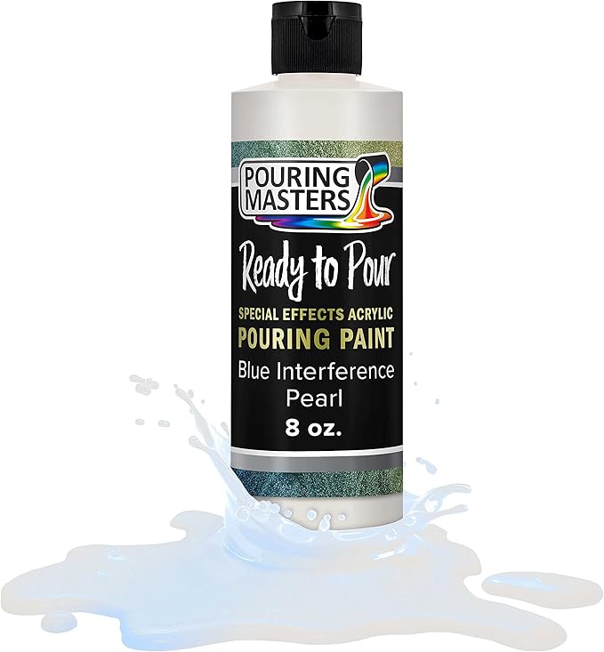 Pouring Masters Blue Interference Pearl Special Effects Acrylic Pouring Paint by USArtSupply