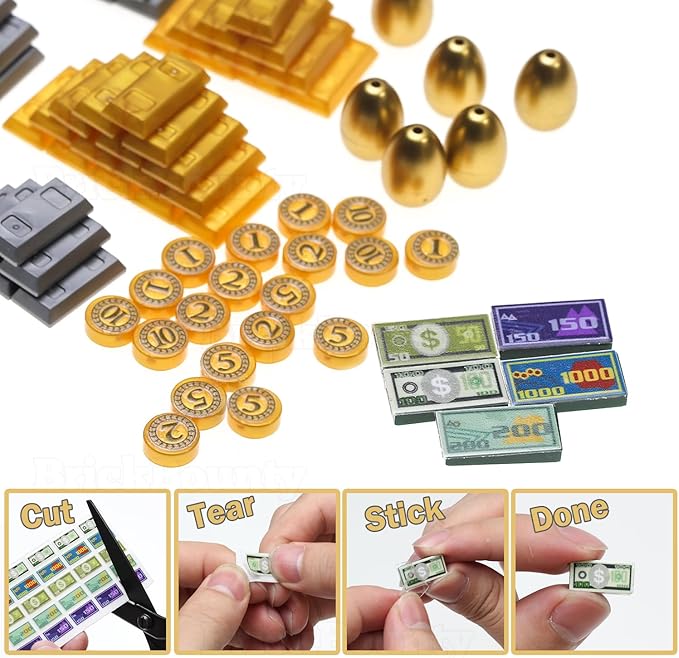 220 Pcs Pirate Treasure Money Parts Building Blocks, Expedition Wooden Boats - Image 3