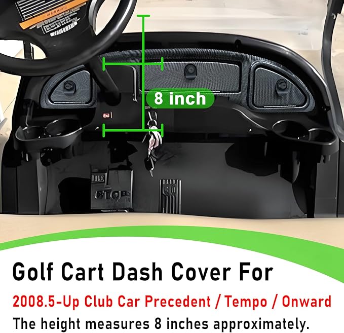 Golf Cart Dashboard Compatible with 2008.5-Up Club Car Precedent Tempo Onward Golf Cart, Club Car Precedent Dash Kt with Storage Compartments
