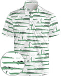 Golf Polo Shirts for Men Funny Print Short Sleeve Golf Shirts Performance Golf Polos