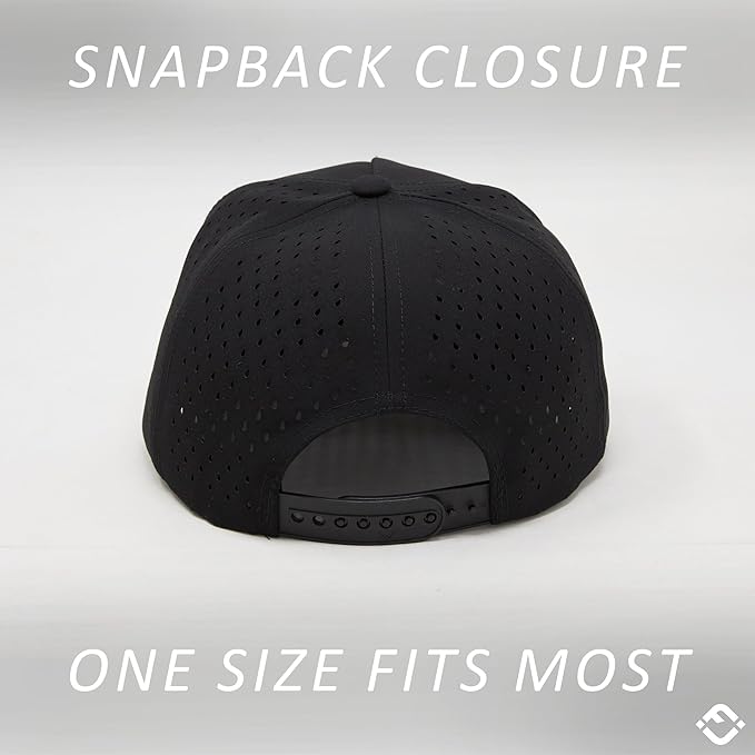 Funky Junque Performance Waterproof Golf Rope Hat – Cool Breathable Workout 5 Panel Snapback Cap for Men