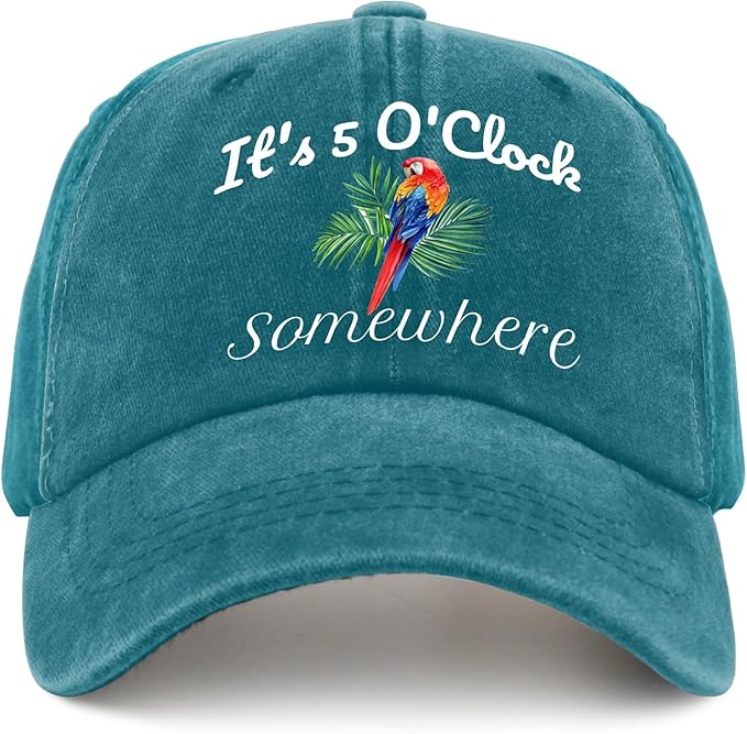 Jimmy Music Buffett Accessories Hats Its 5 Oclock Some Where Baseball Cap Mom Hat Pigment Black Womens Bucket