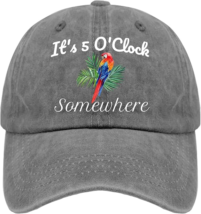 Jimmy Music Buffett Accessories Hats Its 5 Oclock Some Where Baseball Cap Mom Hat Pigment Black Womens Bucket