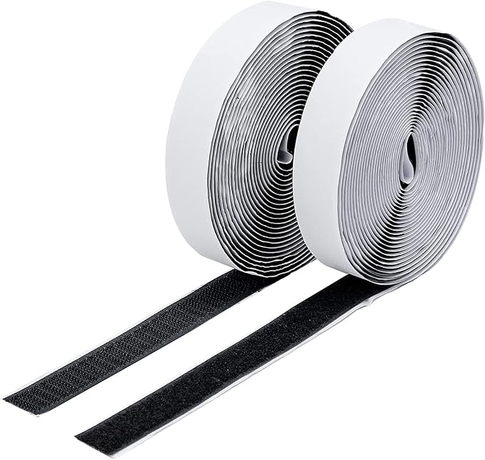 BRAVESHINE Black Industrial-Strength Self Adhesive Hook and Loop Roll by BRAVESHINE