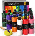 Nicpro 18 Colors Large Acrylic Paint Set, 8.45oz/250 ml Artist Painting by Nicpro