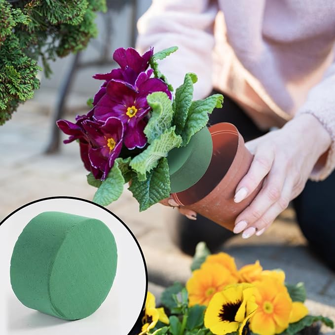 12Pcs Round Floral Foam Blocks, Wet and Dry Foam Bricks - Image 3