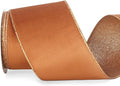 Ribbli Burnt Orange Velvet Wired Ribbon 4 Inch Copper Velvet by Ribbli