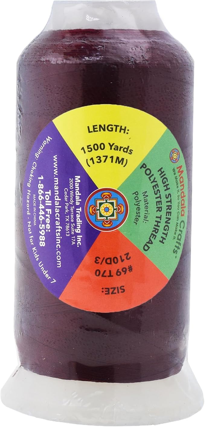Mandala Crafts Wine Heavy Duty Thread - Image 3