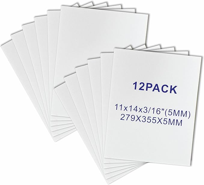 12 Pack Foam Core Board, ZJCEASER 11 x 14 White Poster Board, 3/16" Thickness by Unknown