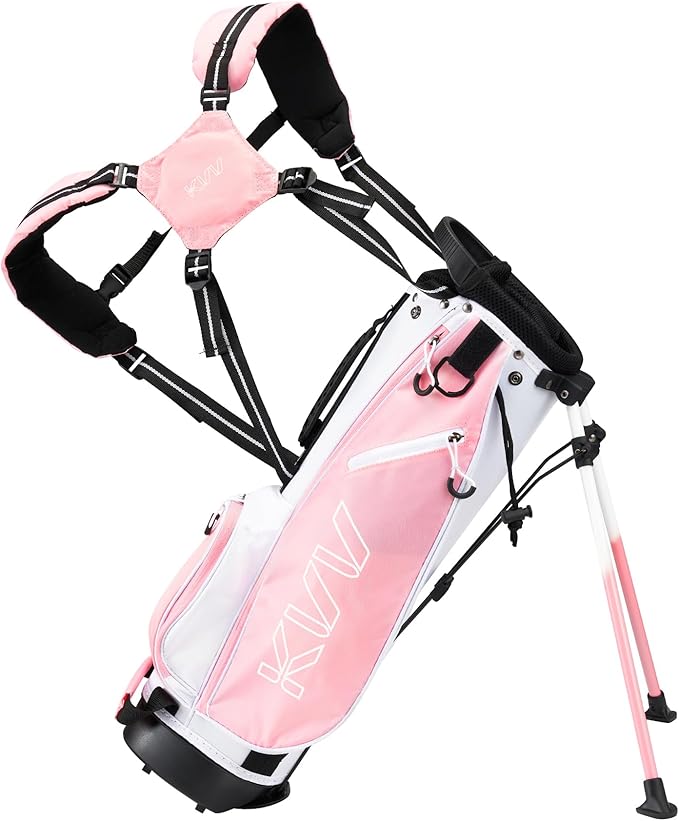 KVV Junior Golf Stand Bag, Lightweight Golf Stand Bag for Children Kids Ages 4-6/7-9/10-12