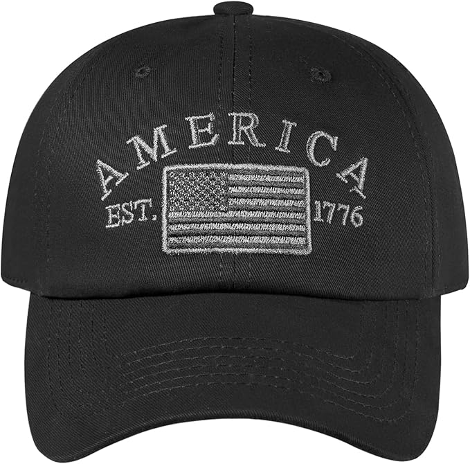 IIN American Flag Baseball Cap for Men Women Low Profile USA Army Tactical Operator Military Plain Dad Hat