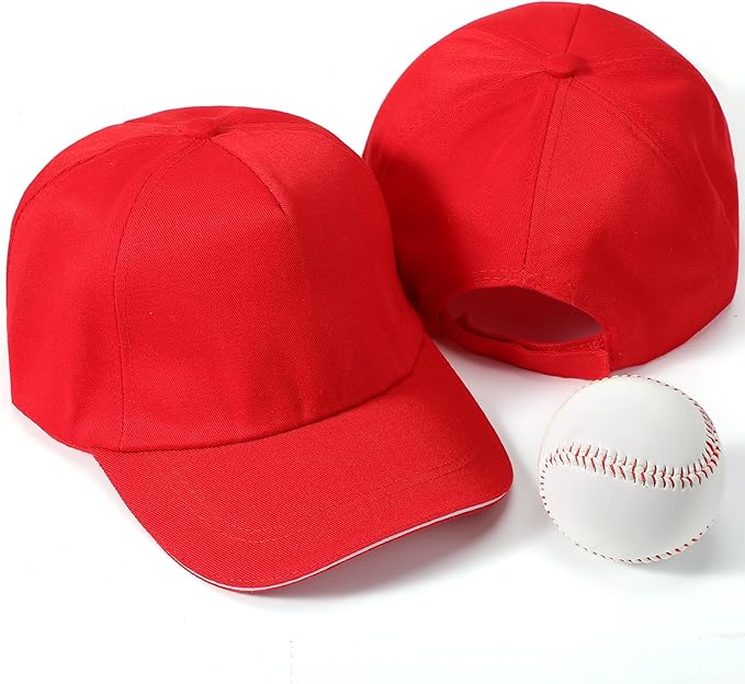 Shyyween Kids Baseball Caps Youth Adjustable Plain Baseball Hats Cotton Blank Hats Bulk for Girls Boys Sport Team