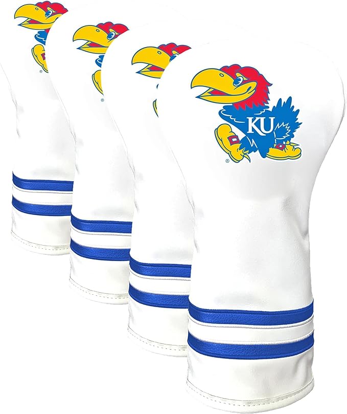 Team Golf NCAA White Vintage Driver Golf Club Headcover, Form Fitting Design, Retro Design