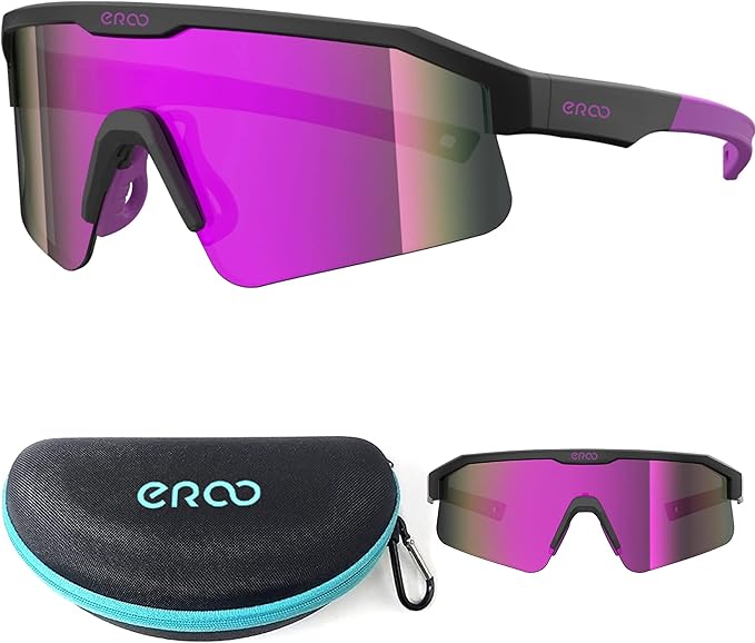Eazyrun Kids Polarized Sports Sunglasses for Age 8-12 Youth Baseball Softball Cycling Glasses UV Protection for Boy Girl