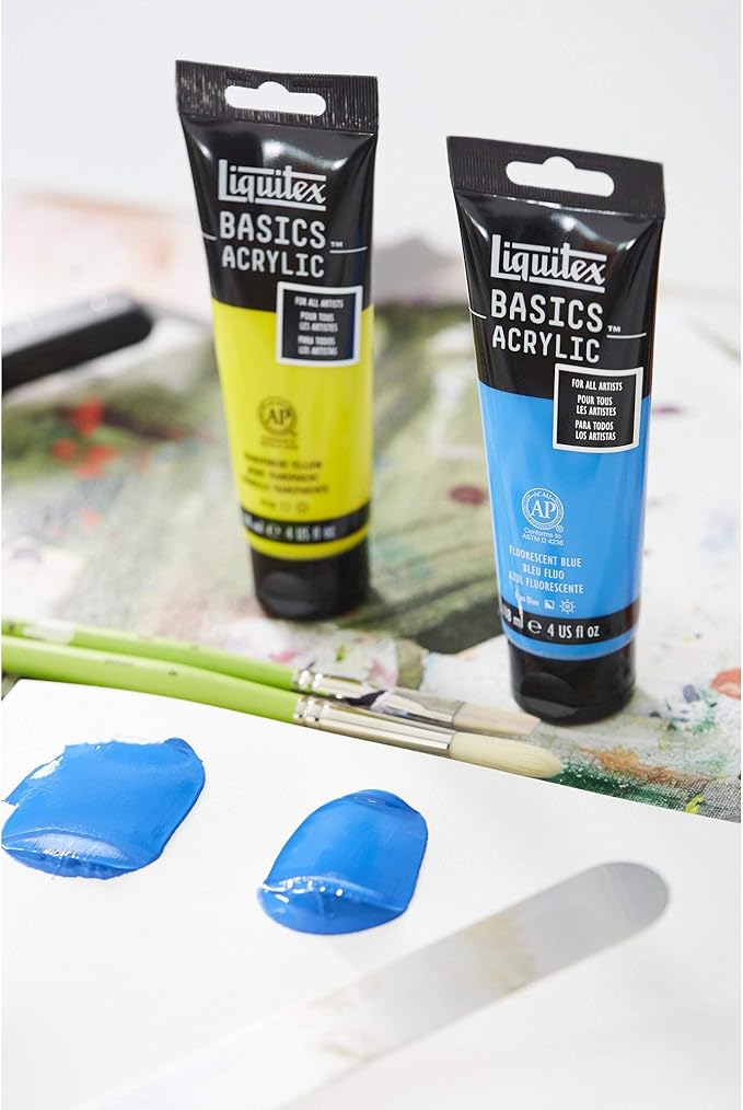 Liquitex BASICS Acrylic Paint, 118ml Tube, Cadmium Red Medium Hue - Image 7