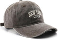 New York Hat Washed Baseball Cap Unisex Sun Hat Adjustable Trucker Cap
