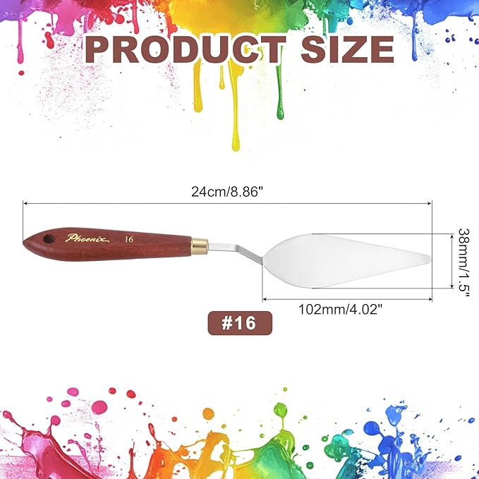 MECCANIXITY Pack of 1 Palette Knife No.16, 9.4" Long Palette Knives - Image 2