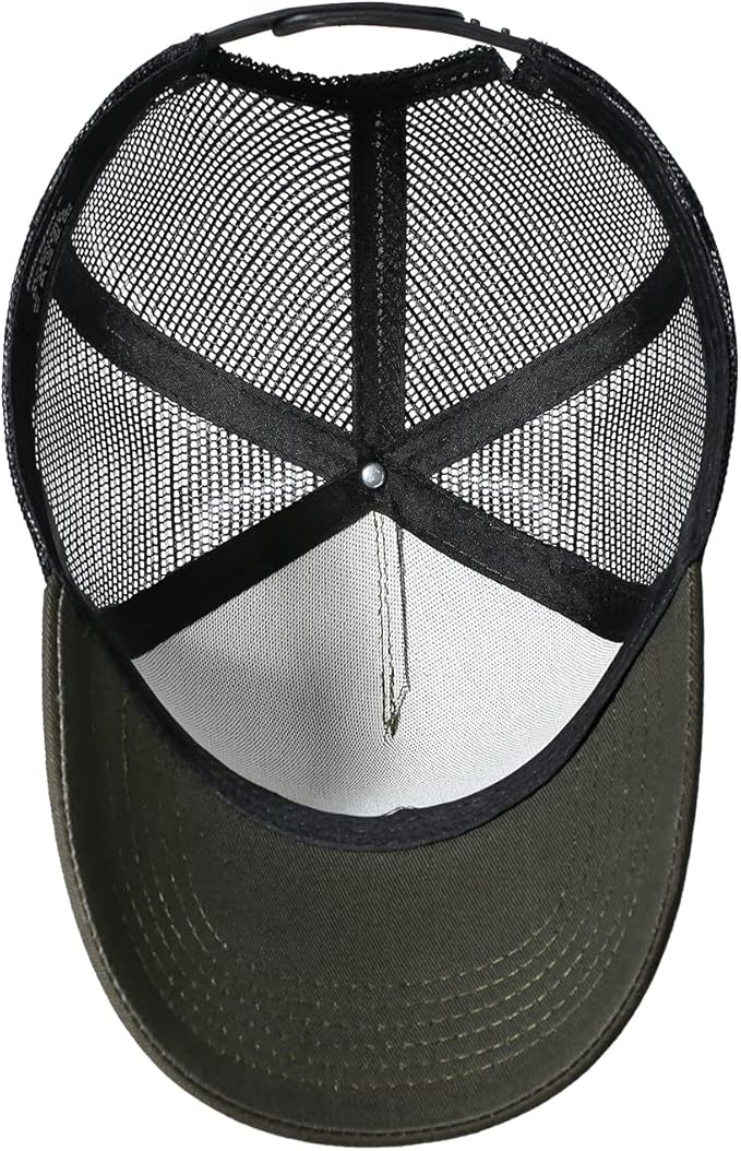 American Flag Trucker Hat - Snapback Hat, Baseball Cap for Men Women - Breathable Mesh Side, Adjustable Fit - for Casual Wear