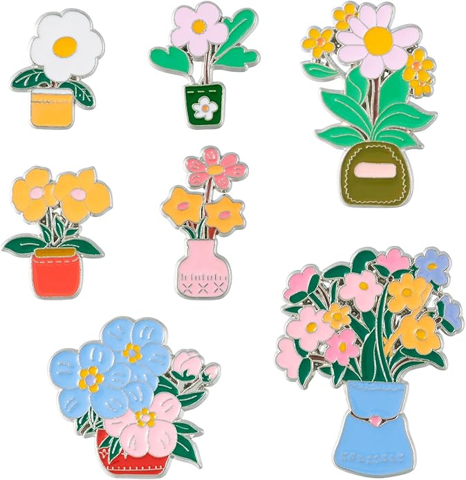 Mixed Enamel Pins for Backpacks, Beadthoven Cute Enamel Brooch Pins Set by BBBeadthoven