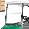 10L0L Golf Cart Folding Windshield for EZGO RXV 2008-Up – 5mm Thick DOT Certified Polycarbonate, Removable Center Strip, Easy Install, Anti-Yellowing, Shatterproof Fold-Down Windshield