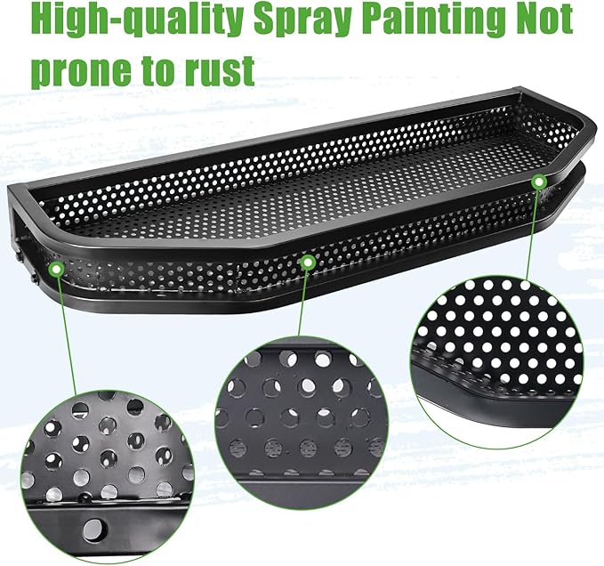 10L0L Golf Cart Front Cargo Basket for EZGO TXT/RXV、Club Car DS/Precedent、Yamaha G22/G29 - Heavy-Duty Steel Mesh Storage Rack, Gas/Electric Compatible