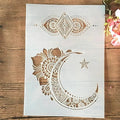 TIAMECH A4 Reusable Palace Moon Flower Stencil by TIAMECH