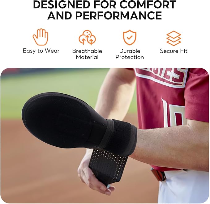 Baseball Sliding Mitt, Youth Ages 6-12 & Teens Adults 12+, Sliding Glove Hand Guard for Baserunning, Hard Shell Ambidextrous Left/Right, Baseball/Softball Compatible, Drip Style