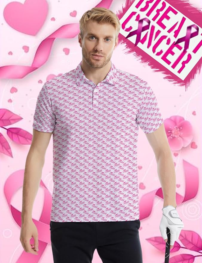 Mens Golf Shirts Golf Polo Shirts for Men Short Sleeve Polo Shirts Golf Gifts