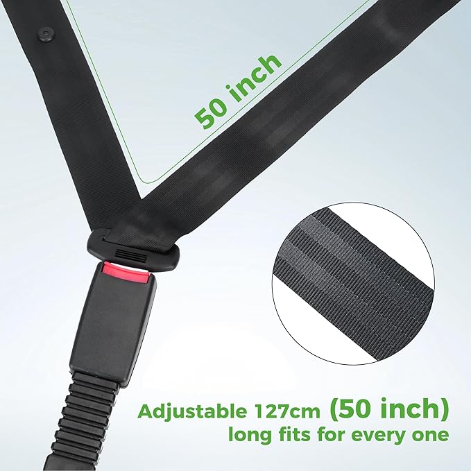 10L0L 2/3-point Golf Cart Seat Belts, 42" Retractable Belts with Bracket Street-Legal Upgrades Fits Most (2+2) /(4+2) Passenger for Yamaha EZGO TXT RXV Club Car DS Golf Carts Front/Rear Seat