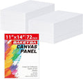 Canvas Boards for Painting 72 Pack 11x14 Inch Canvas Panels, 100% Cotton White by Unknown