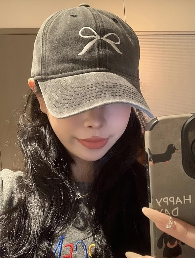 Bow-Tie Baseball Cap for Women Fashion Sun Hats for Women Trucker Hat Y2k Sun Cap Visor Cap Hiking Travel Trendy 2026