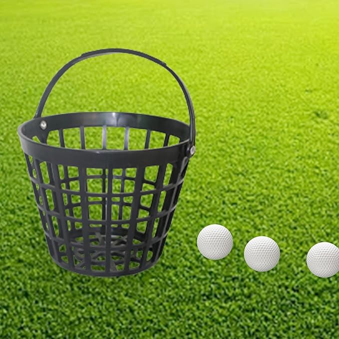 SM SunniMix Unbreakable Golf Ball Basket, Golfball Container with Handle Ball Holder Contains 25/50/100 Balls Range Accessories