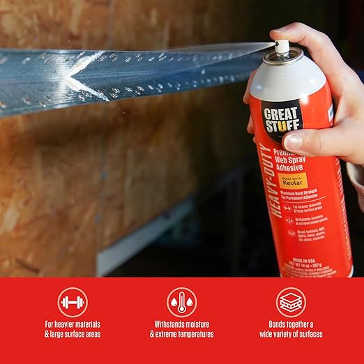 Great Stuff™ Heavy-Duty Web Adhesive 3-Pack - 14 oz - Aerosol - Image 3