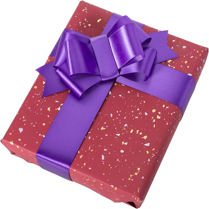 1-1/2 Inch Purple Ribbon, 50 Yards Craft Polyester Satin Ribbon Perfect - Image 4