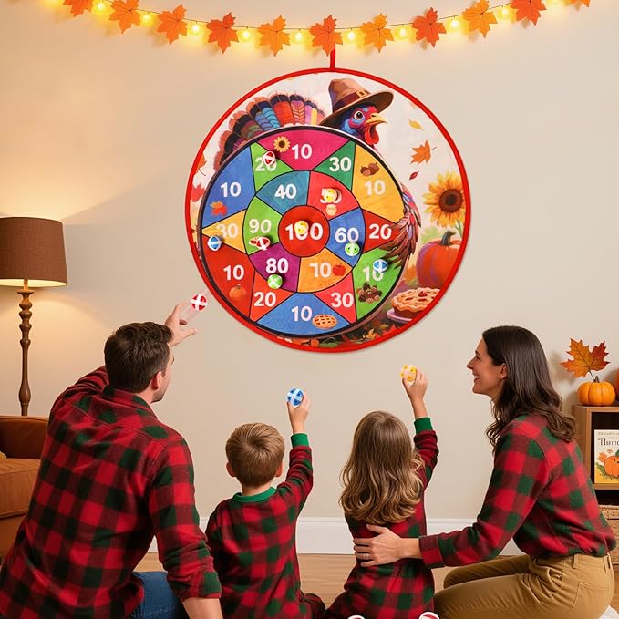 Thanksgiving Games: 29" Turkey Dart Board - Image 4