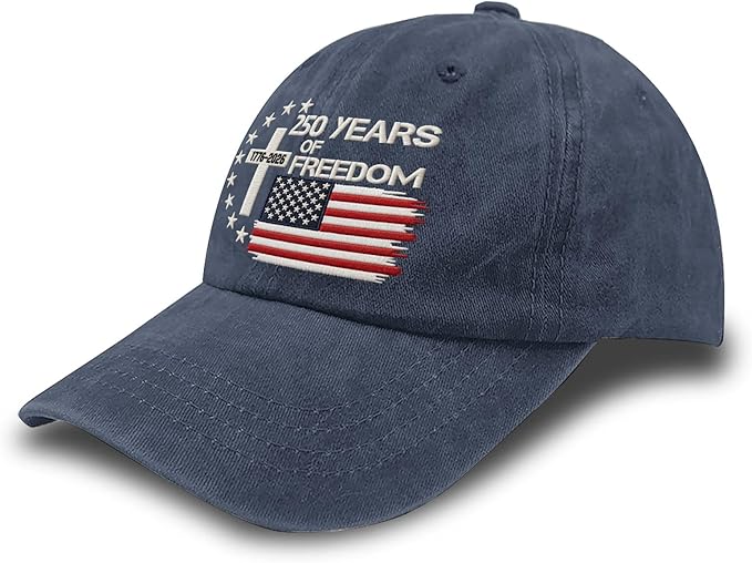 US 250th Anniversary Hat, Patriotic Embroidered Cap, 1776-2026 Freedom Celebration, 250 Years American History Gift Patriots