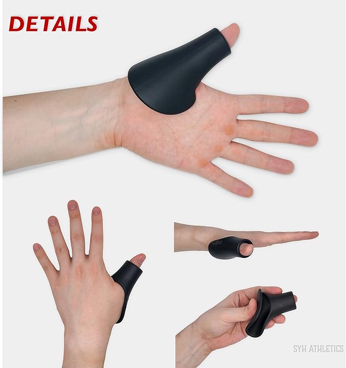 Catcher's Thumb Guard for Baseball & Softball in 2 Sizes (Adult/Youth) - Silicone Protective Shield Catching Training Aid Glove Padding Accessory Gear Protector for Palm Hand Injury & Sting Prevention