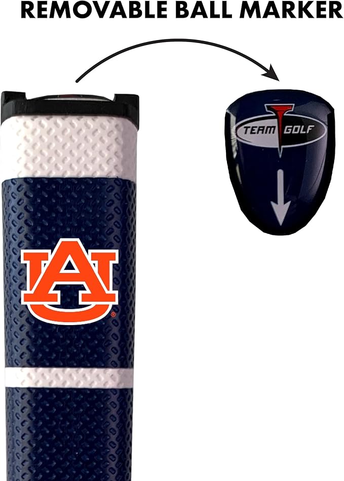 Team Golf NCAA Golf Putter Grip with Removable Gel Top Ball Marker, Durable Wide Grip & Easy to Control
