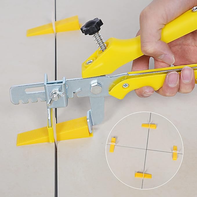 Tile Leveling System with Tile Plier 1500Pcs Piece Tile Spacers Clips 300Pcs - Image 4