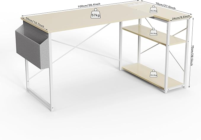 TIQLAB Small Computer Desk - Image 3