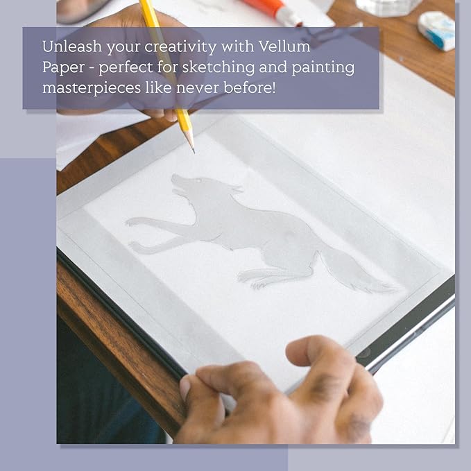 Translucent Vellum Paper 8.5 x 11, Goefun 100 Sheets Vellum Tracing Paper - Image 3