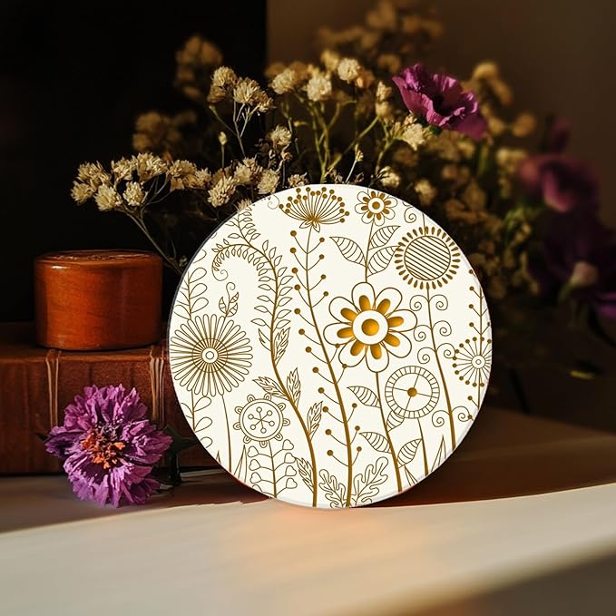 CHGCRAFT Abstract Wildflowers Polymer Clay Texture Sheets Geometric Flowers - Image 4