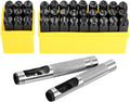 WorkBless 36PCS Metal Stamping Kit, 25/64" Steel Number and Letter Punch Set by WorkBless