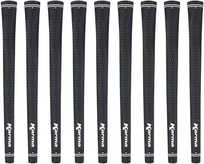 Karma Velour Golf Grips for Men, Women, Juniors | Undersize, Standard, Midsize, Oversize, & Jumbo | 6 Colors | Choose Single, 9, 13 Pack or Golf Club Grip Kit