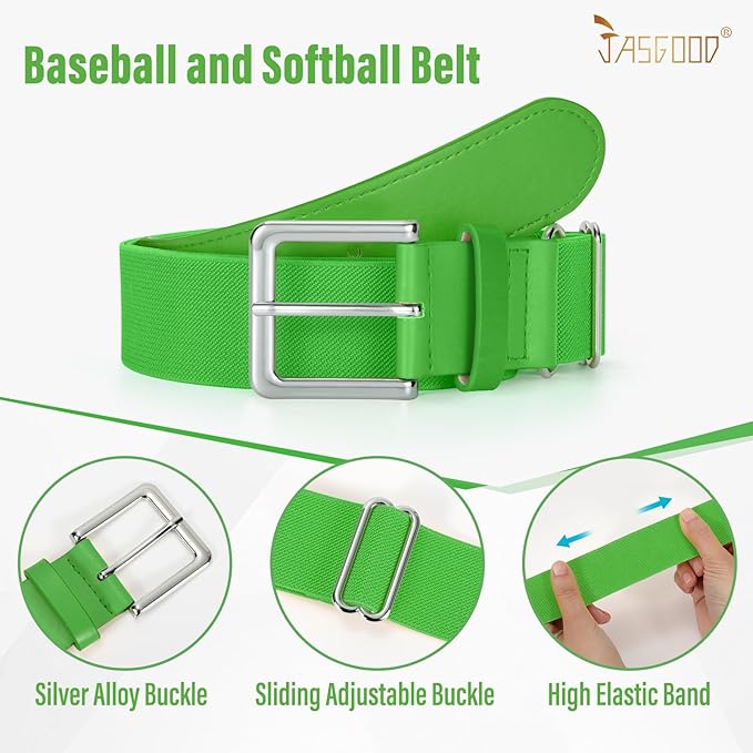 Baseball Socks and Belt for Youth Adult Softball Socks Combo Elastic Waist Belt for Men Kids Boys Girls Women JASGOOD
