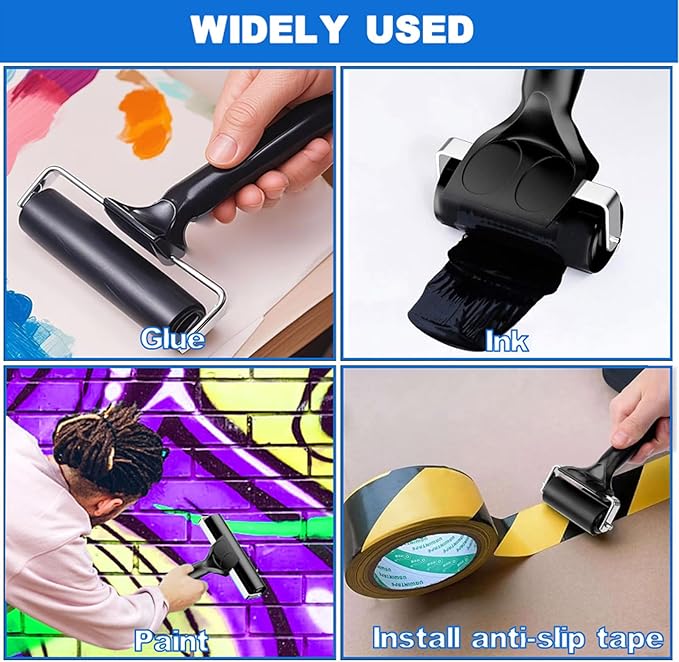 2 Pack Brayer Roller，Professional Rubber rolles ，Handle Comfortable ，for - Image 3