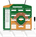 Geyee 34 Pcs Magnetic Baseball Lineup Board for Coach, Erases Easily Magnetic Dugout Board Softball Coaching Board with 30 Lineup Cards 2 Snap Hooks and Marker Pen