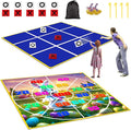 2-in-1 Outdoor Games Large Bunny Egg Bean Bag Toss & Giant Tic Tac Toe 4.5Ft by CWLAKON+