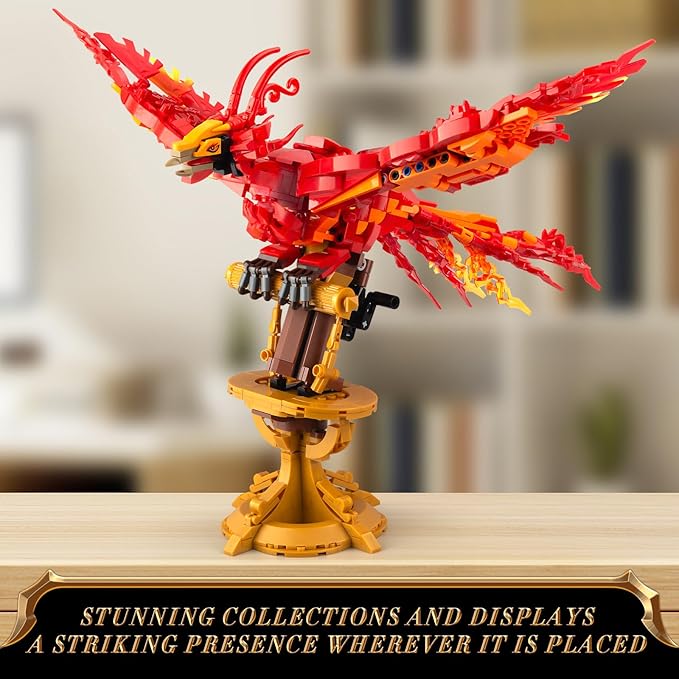 Phoenix Building Set, Bird Animals Set Wings Adjustable Building Kit, - Image 7